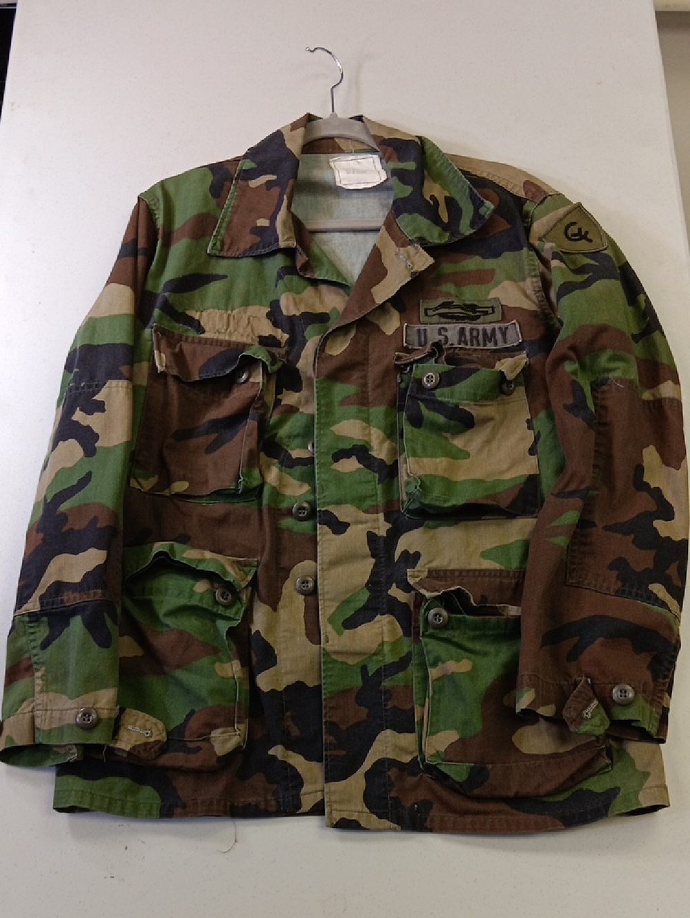 Just USA Men's Military Field Jacket in Woodland Camo
